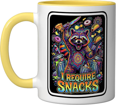 Taza Cerámica Humor Rata Alimenticia Amarillo Blanco