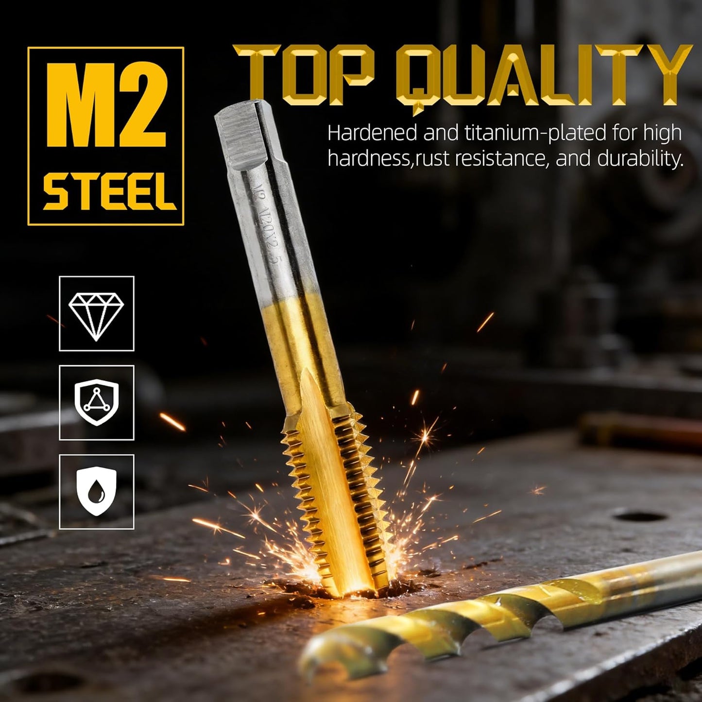 Juego brocas M2 HSS para acero inox y metal