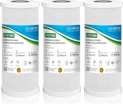 Filtro agua carbón 5 micrones 4.5x10pulg cartucho repuesto