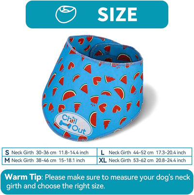 Bufanda refrigerante para perros grande color azul