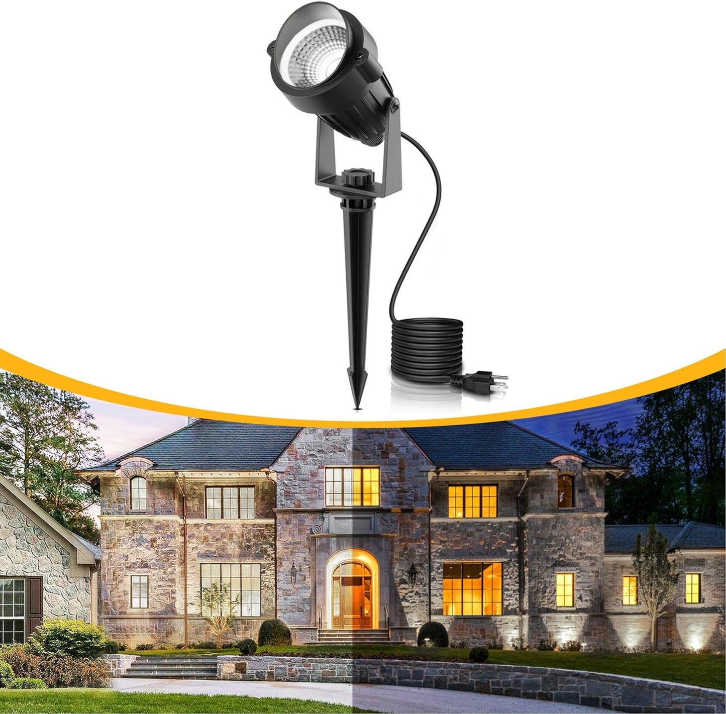 Iluminación exterior 5W 6000K automática IP66 para patio y jardín