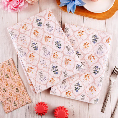 2 Paños cocina florales rosa vintage 15.7x23.6pulg