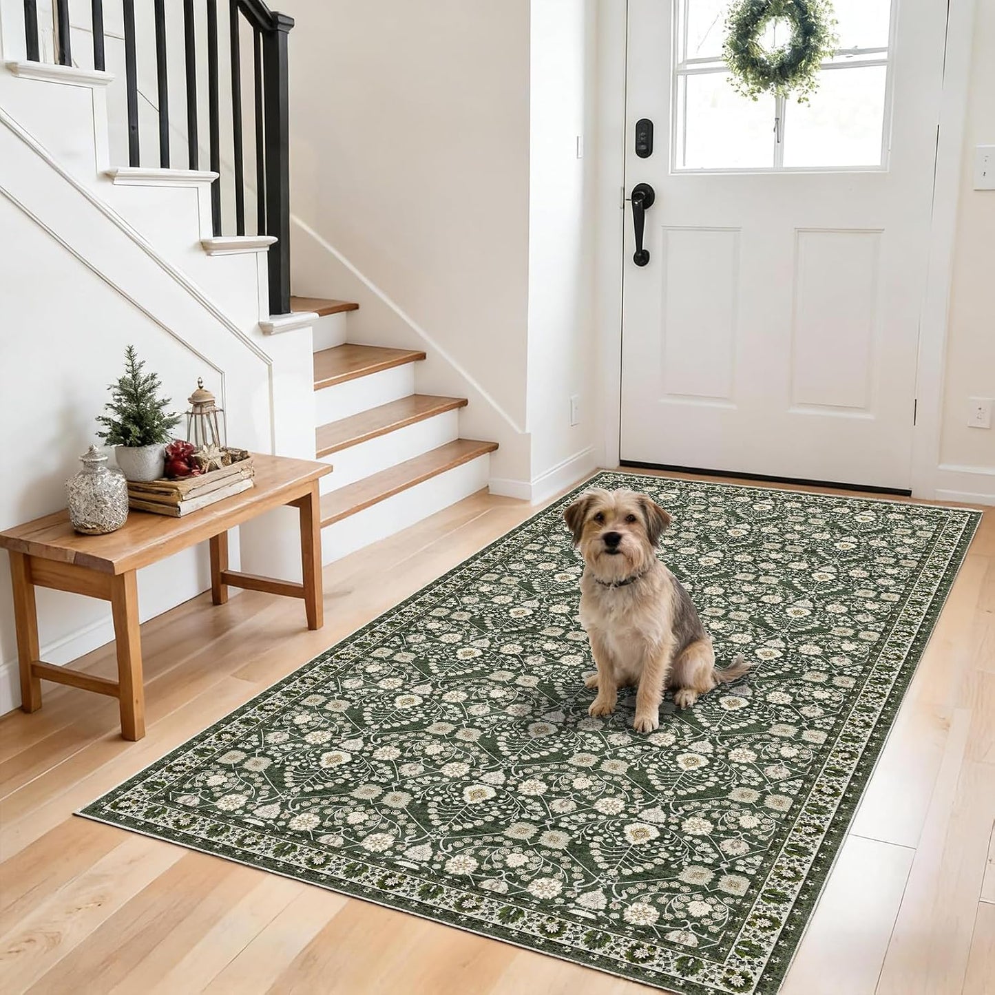Alfombra bohemia lavable 3x6pulg antideslizante pasillos
