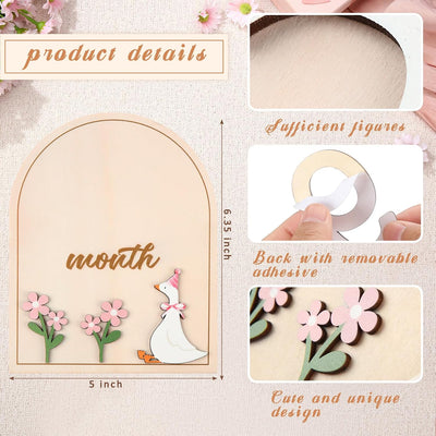 2 Tarjetas Bebé Lazo Rosa Madera Accesorios Fotografía