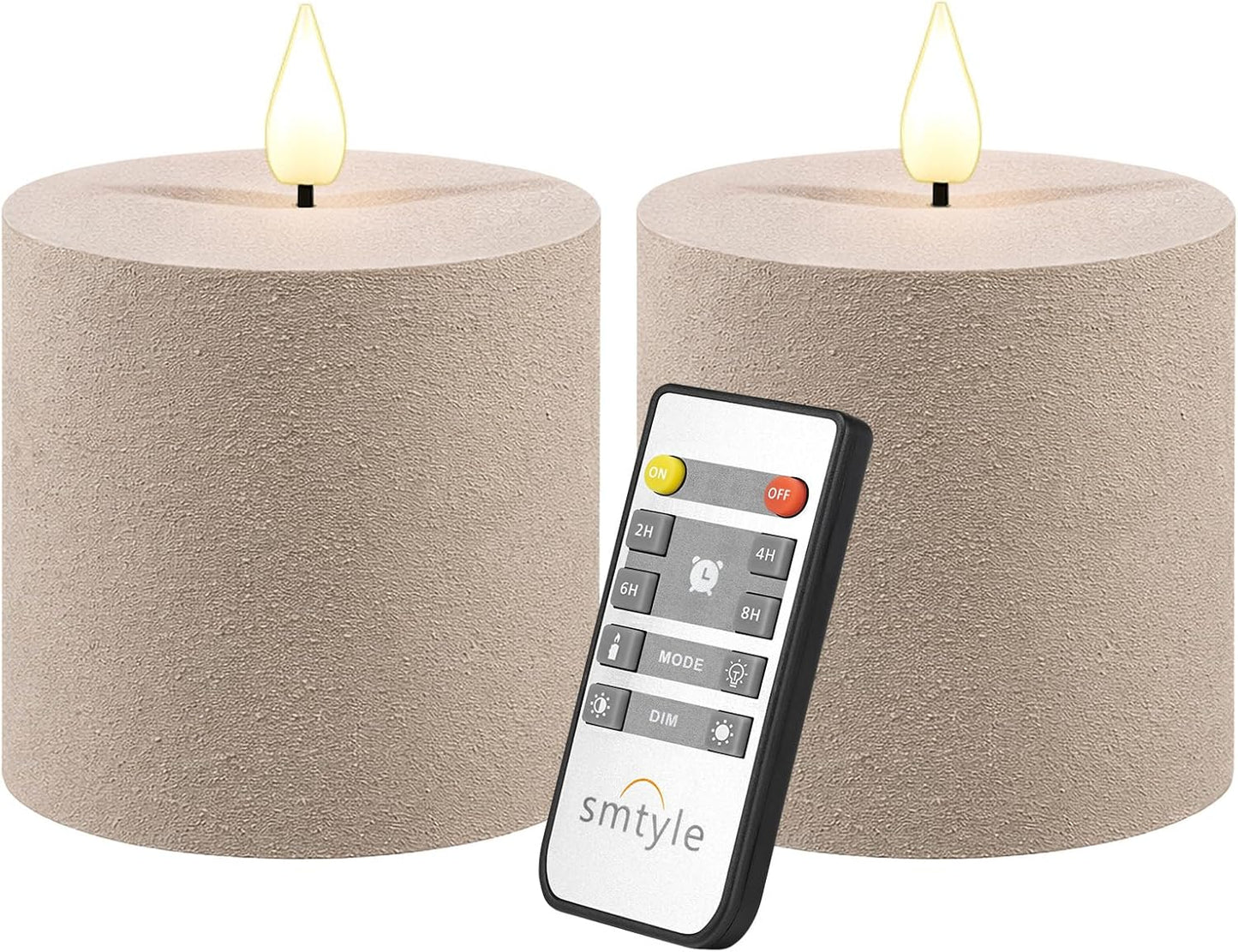 Lámpara LED texturizada 3x3pulg acabado arena con control remoto