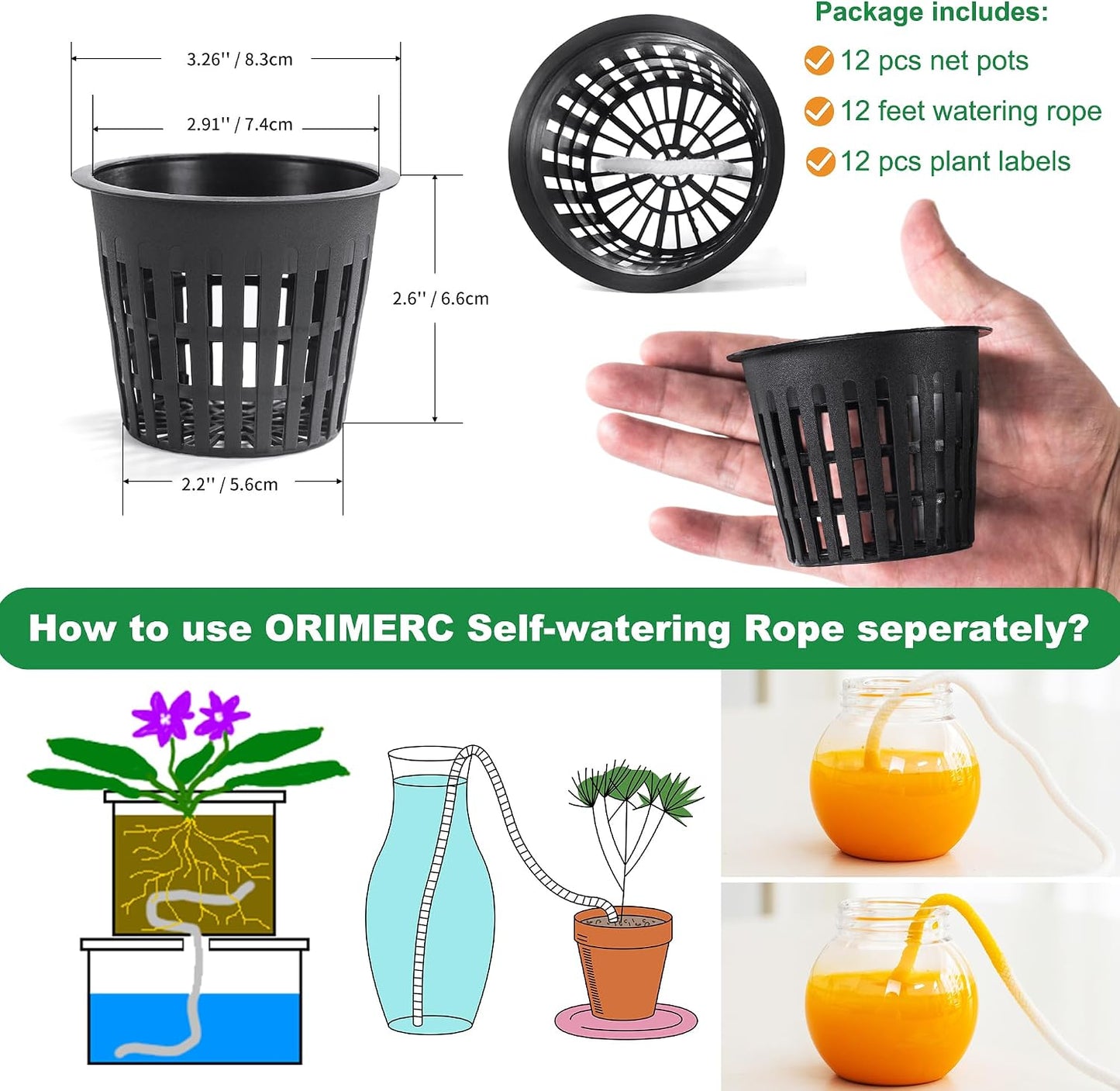 12 Macetas Hidropónicas 3pulg Etiquetas Plantas