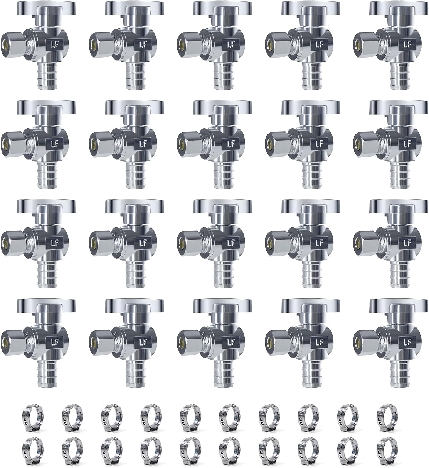 20 Válvulas Pex 1/2x3/8 pulg compresión cuarto de vuelta