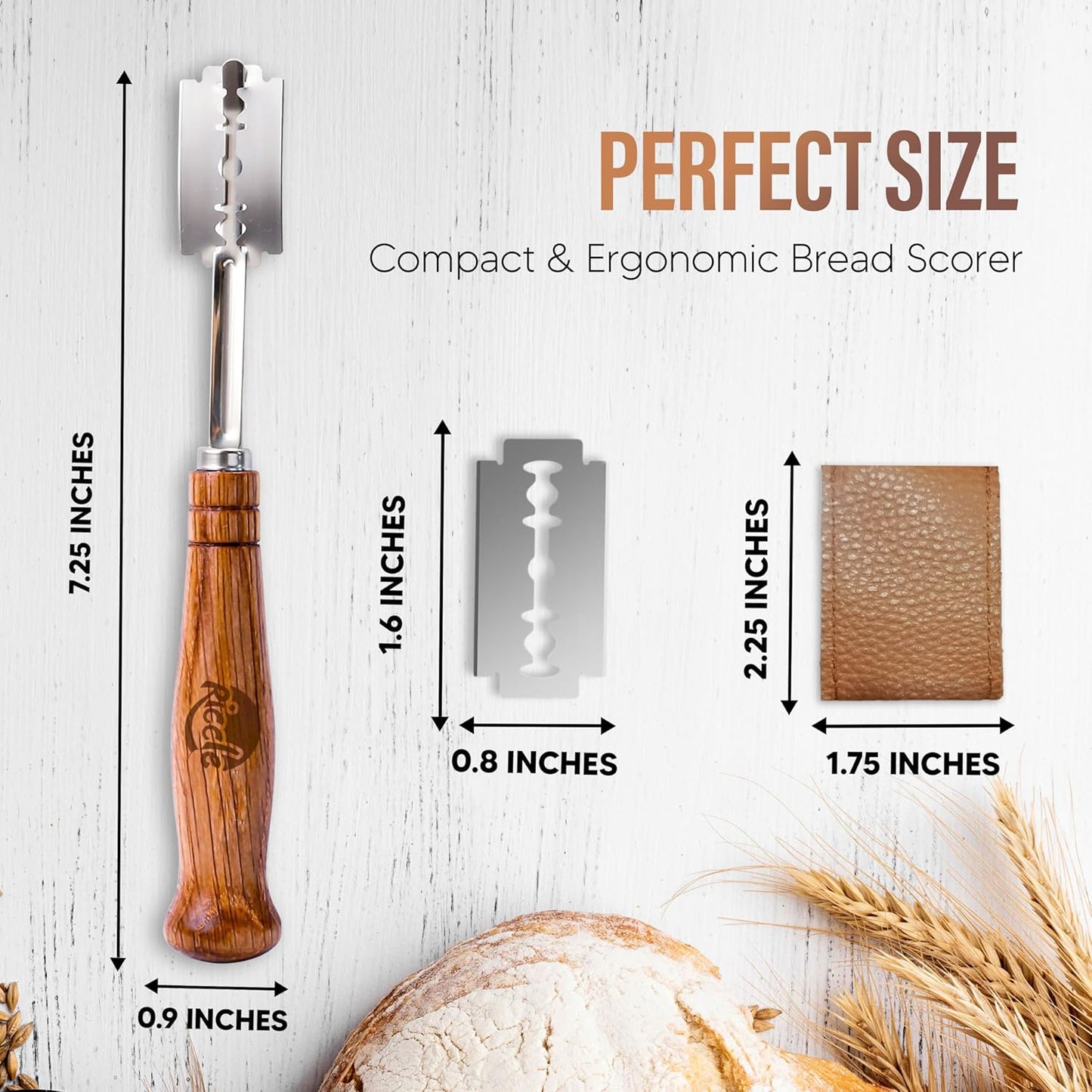 Herramienta corte Bread Lame 10 cuchillas ergonómico con cubierta