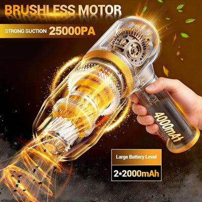 Aspiradora mano inalámbrica auto 6en1 motor sin escobillas 4000mAh