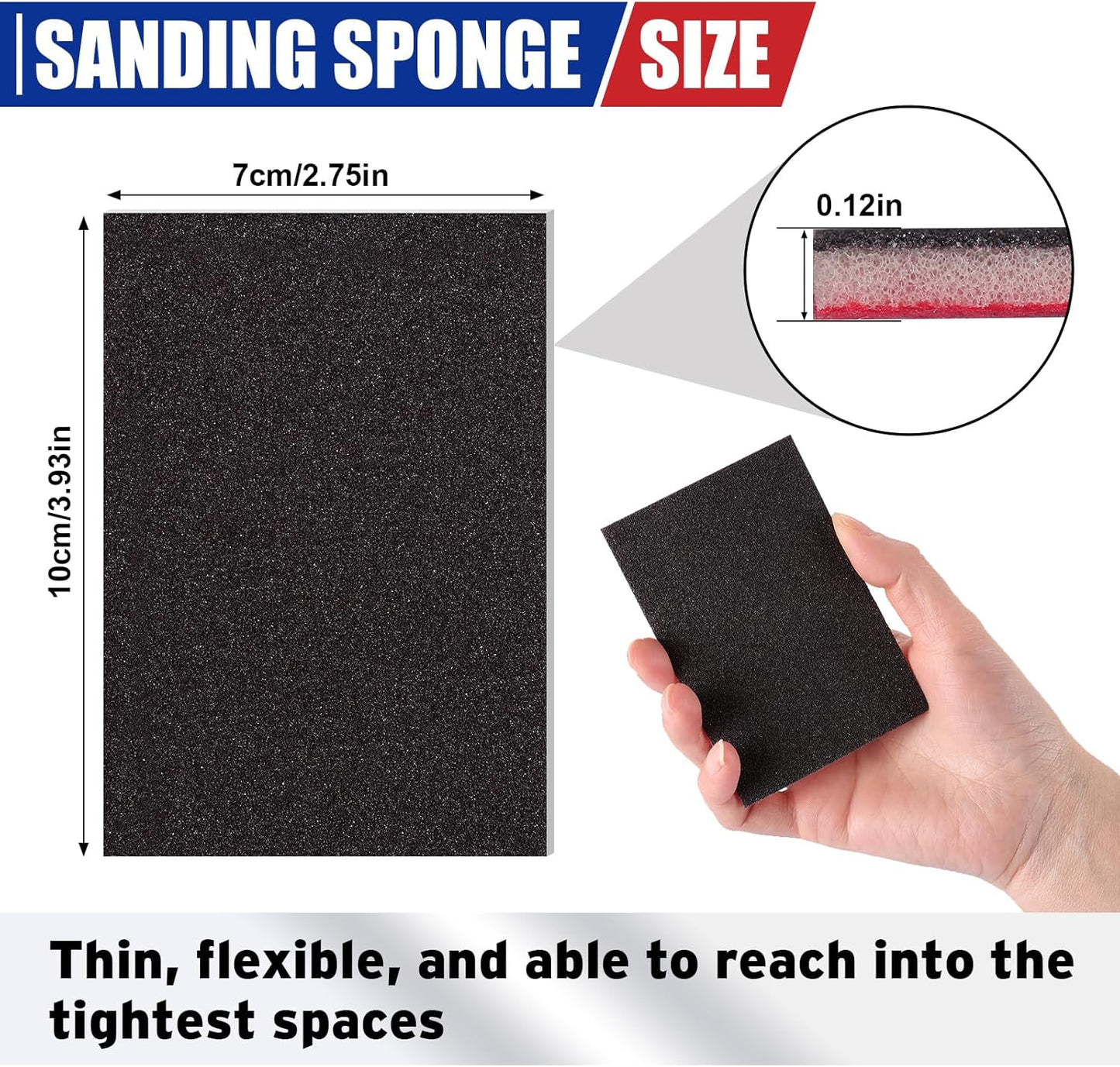 Set 48 Esponjas Lija Grano 80-1000 Surtido Madera Metal Yeso
