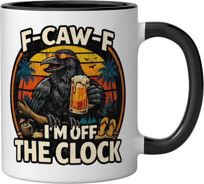 Taza Cerámica Trabajo Humorística Bebida Cerveza Negro/Blanco