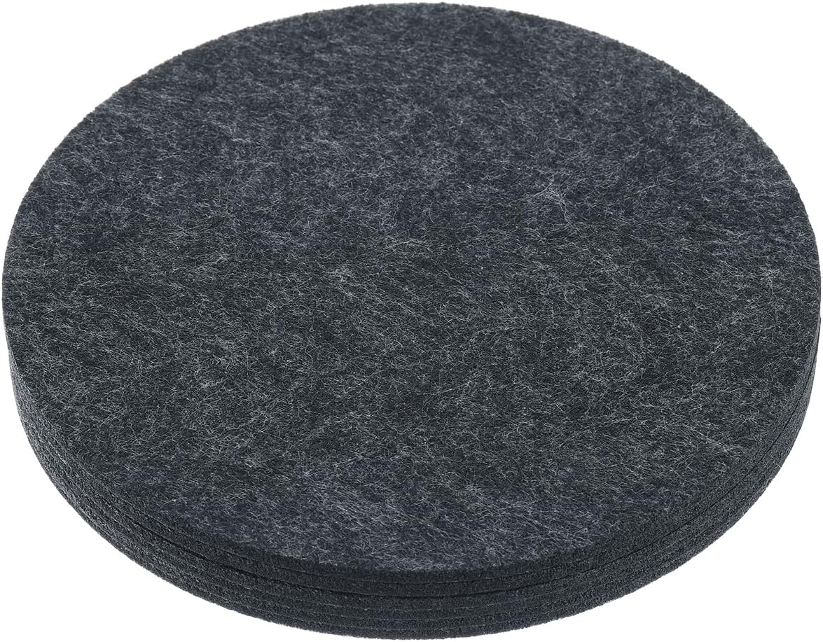 6 Pzas Posavasos Fieltro Reversible Absorbente Gris