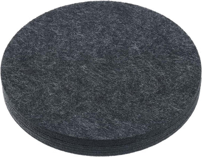 6 Pzas Posavasos Fieltro Reversible Absorbente Gris
