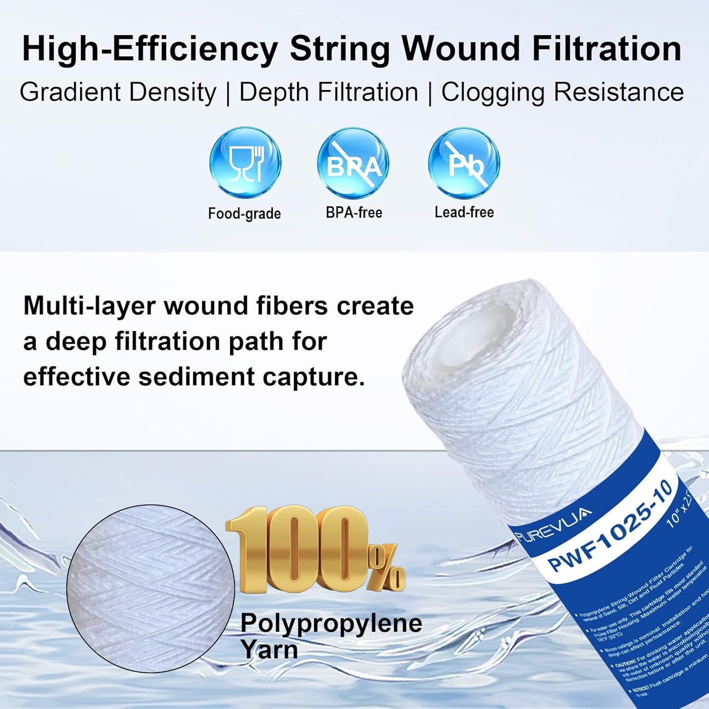Filtro sedimento 10micron 10x2.5pulg comp CW-F
