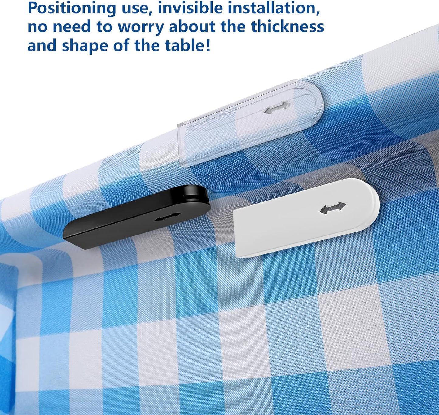 Clips transparentes para mantel autoadhesivos resistentes al viento