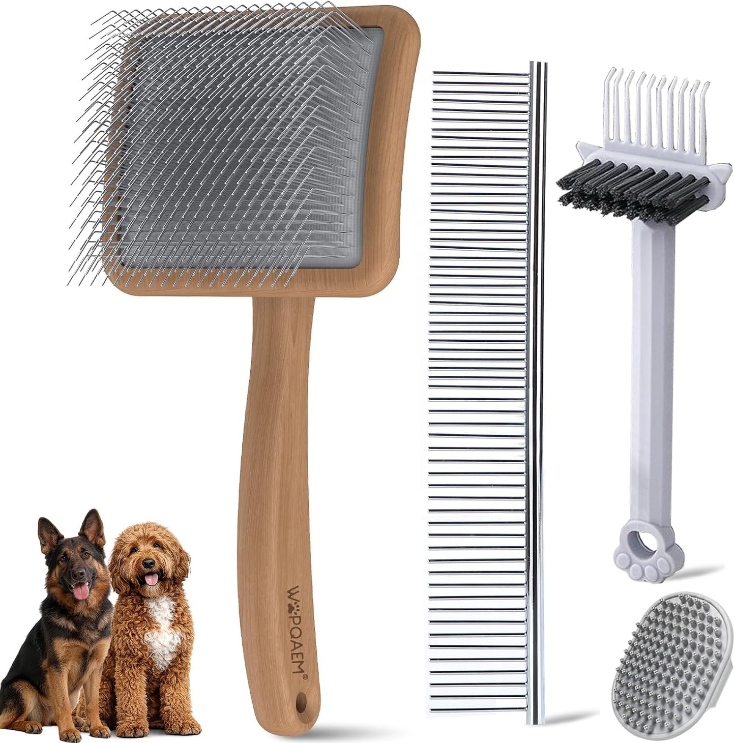 4 Cepillos Perros Pelo Largo Goldendoodles Caniches Desengrasar