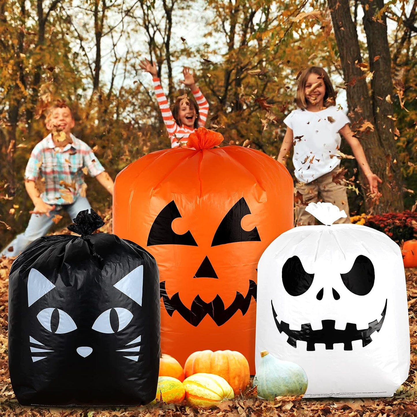 9 bolsas Halloween con lazos para césped y jardín