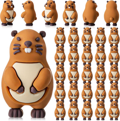 25 Mini Figuras Marmota Decoración Cupcakes Fiesta
