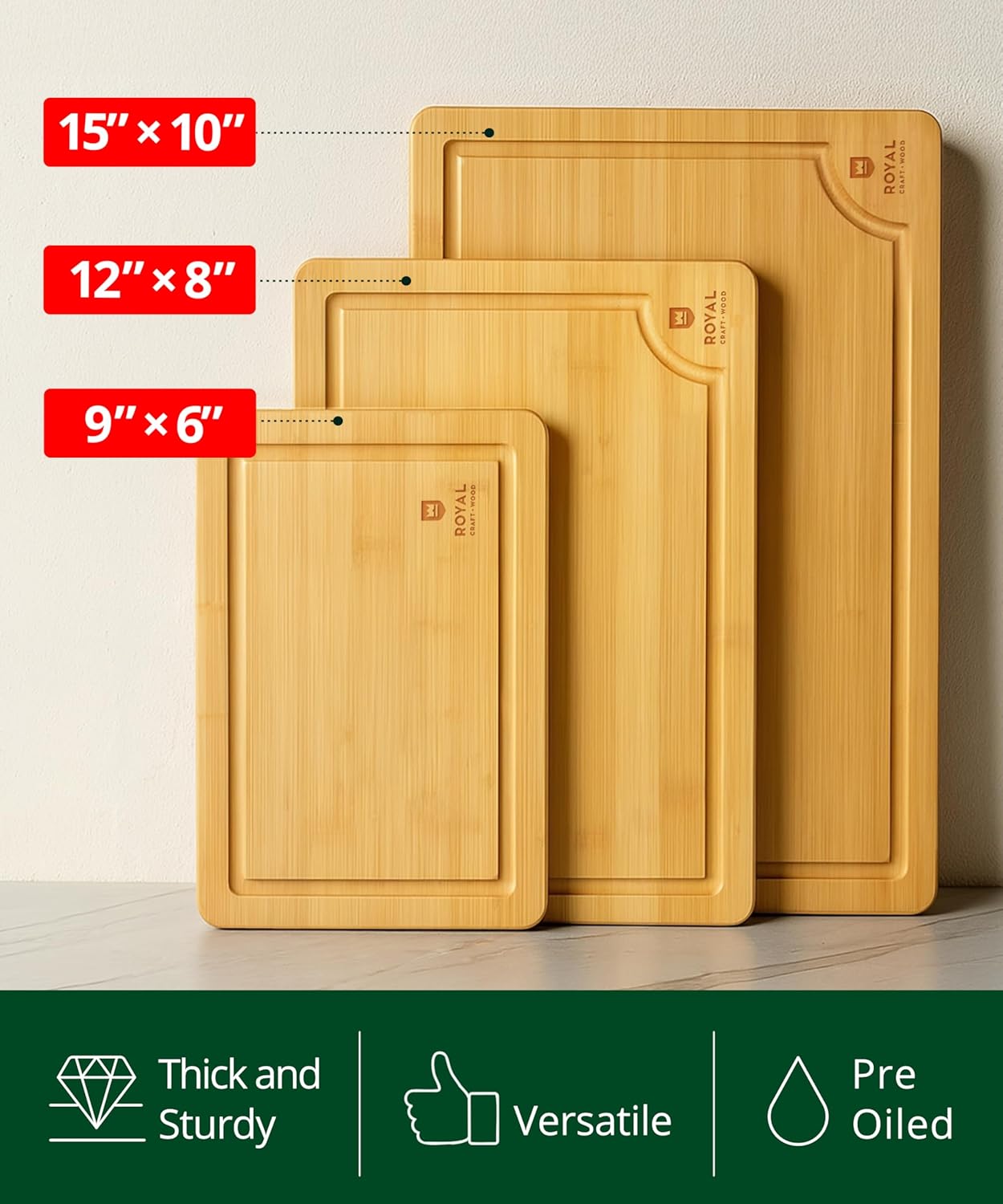 Set Tablas Cortar Bambú y Titanio