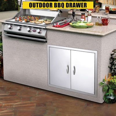 Puerta acceso barbacoa 31x24pulg acero inox 304 resistente