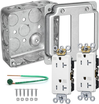 Caja eléctrica acero galvanizado 4x4pulg 20A 125V