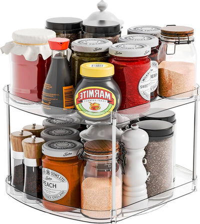 Organizador Lazy Susan Yieach cuadrado 12 x 10 pulgadas para armarios de cocina y almacenamiento