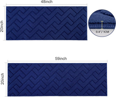 Set 2 Alfombras Antiderrapantes Cocina Lavable 20x48pulg
