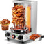 Máquina parrilla vertical eléctrica 22lb acero inox 122-572°F