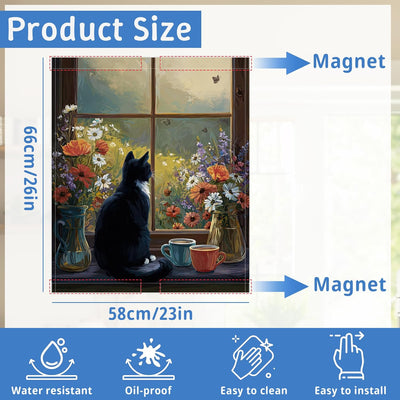 Funda magnética lavavajillas lavable diseño floral 23x26pulg