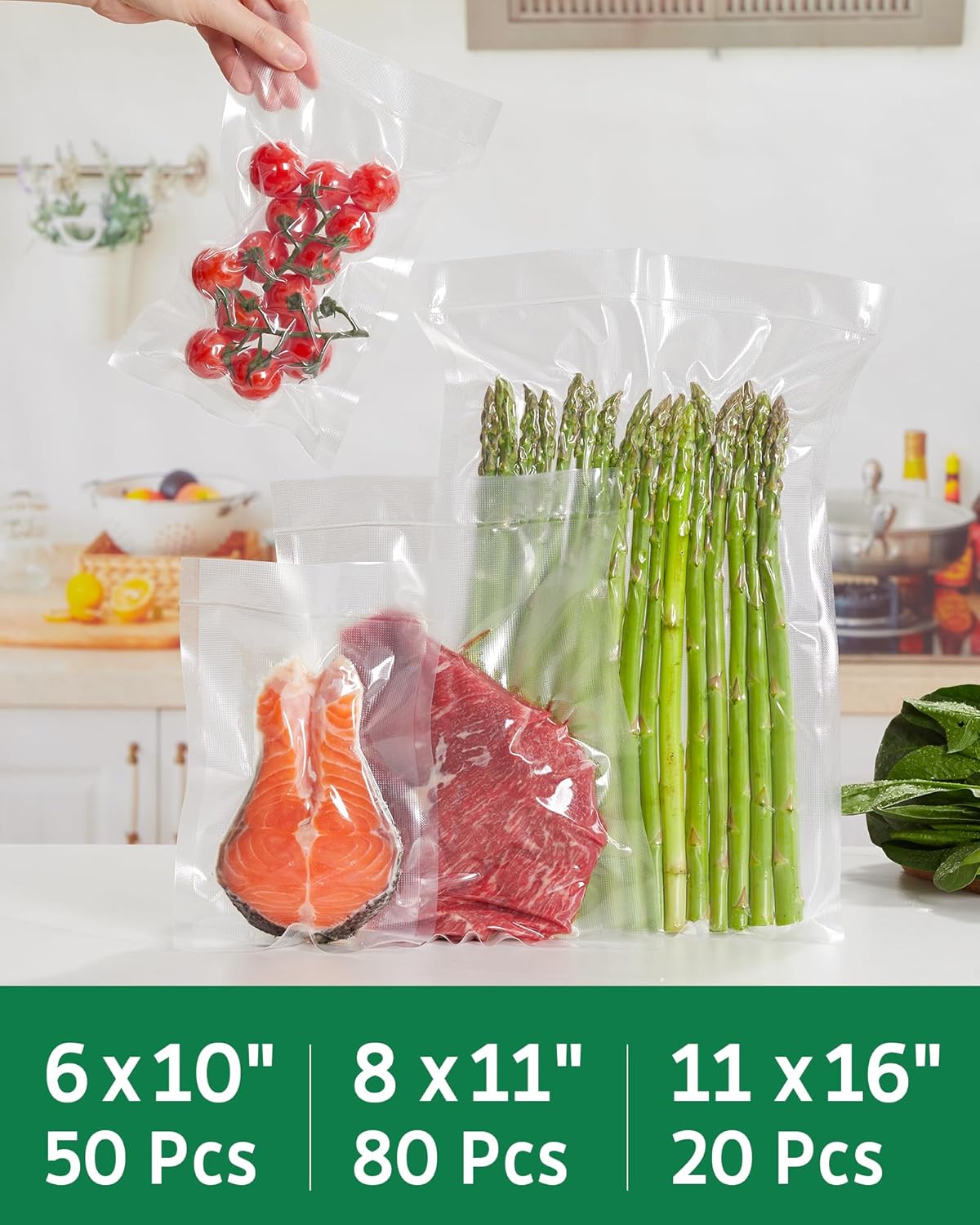 150 Pzas Bolsas selladoras vacío con caja