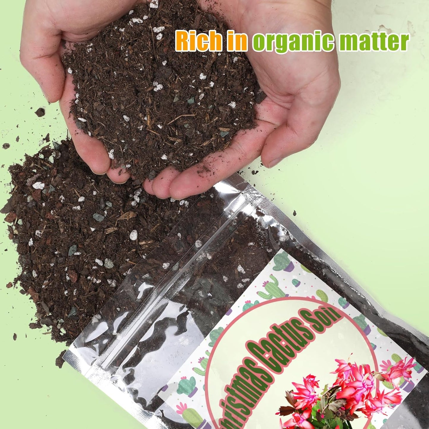 Tierra para macetas cactus Navidad 2qt suculentas