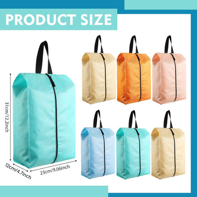6 Bolsas Zapatos Cremallera Organizador Viaje Multicolor