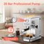 Máquina Espresso 20 Bar Compacta con Calentador Tazas