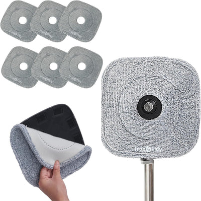 6 Almohadillas Microfibra 9pulg para Mopa Cubo Cuadrado