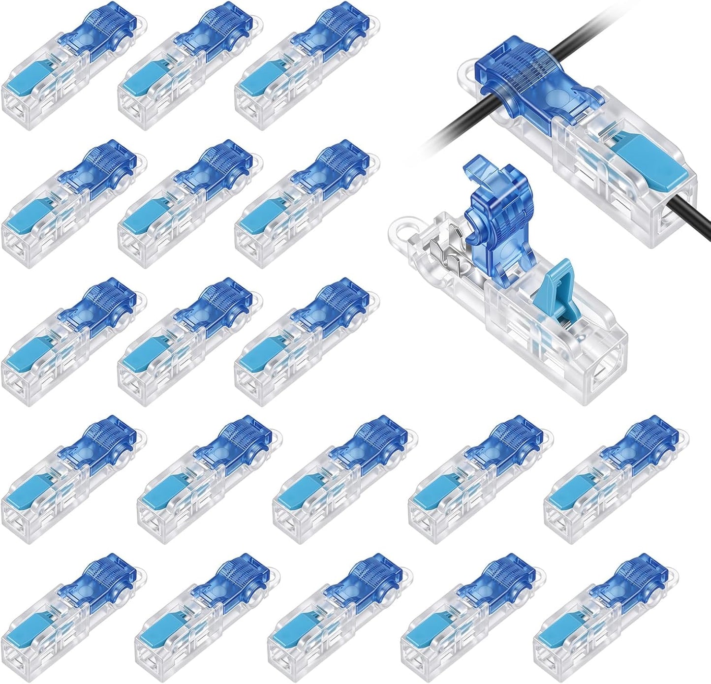 Conectores T para alambres 20-14 AWG 1 pulgada push-in