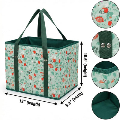 Bolsas reutilizables para compras grandes con estampado floral