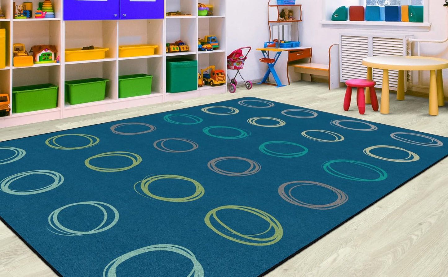 Alfombra educativa abstracta para niños 7ft6pulg x 12ft
