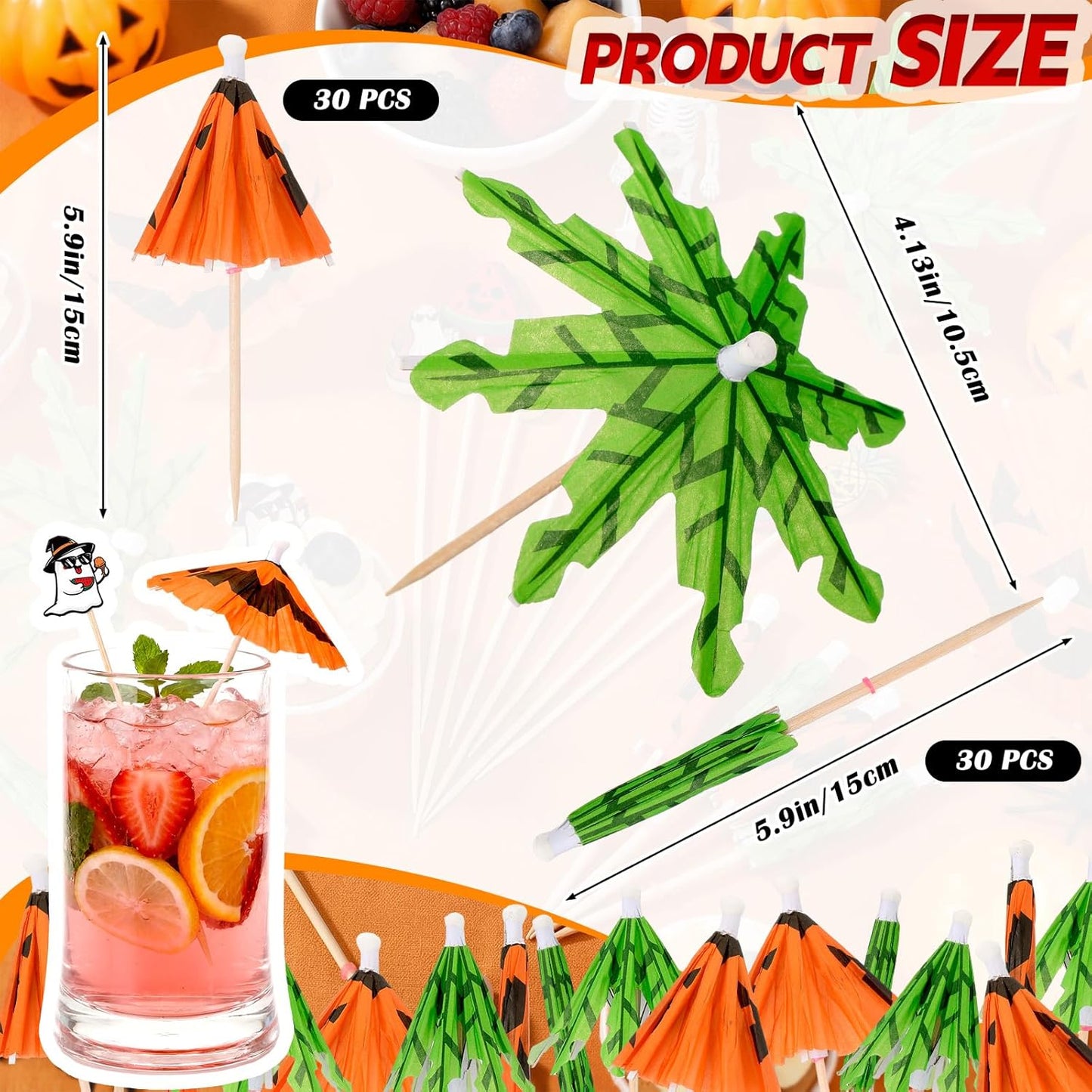 Accesorios para cócteles de verano Halloween Remerry 160 piezas