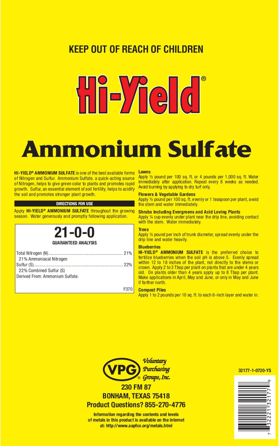 Sulfato amonio 21-0-0 4 libras