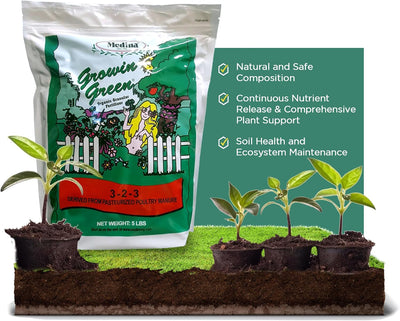 Fertilizante granular orgánico 3-2-3 para jardín 375ft²