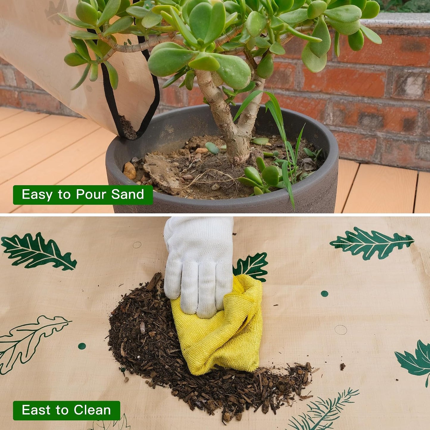 2 Alfombrillas trasplante 5x5ft para plantas interiores