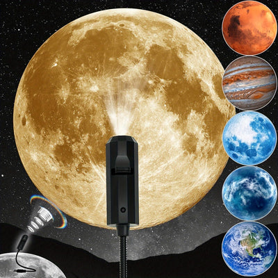 Proyector Luces Planetas Luna con Fondo Fotos Decoración Pared