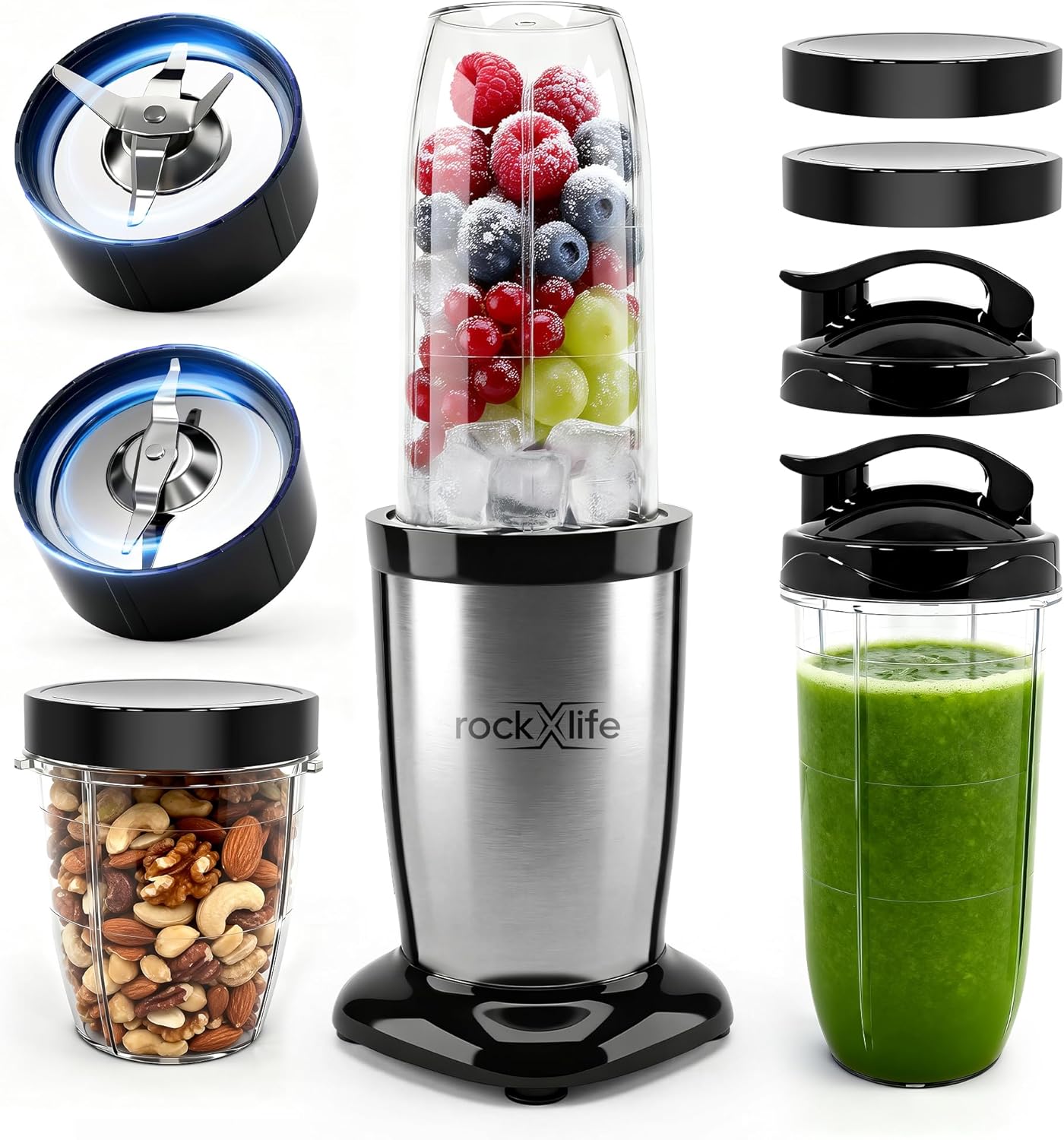 Licuadora personal 2en1 vaso 24oz taza 10oz sin BPA