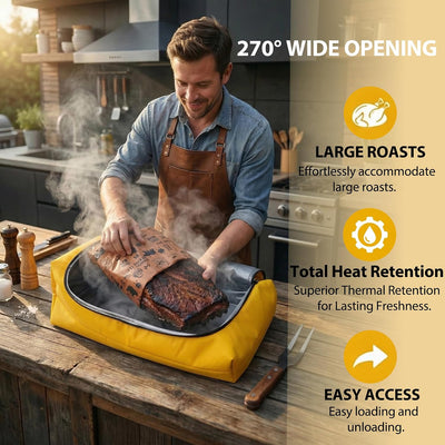 Manta barbacoa 21pulg para descansar carne 270° aislada resistente