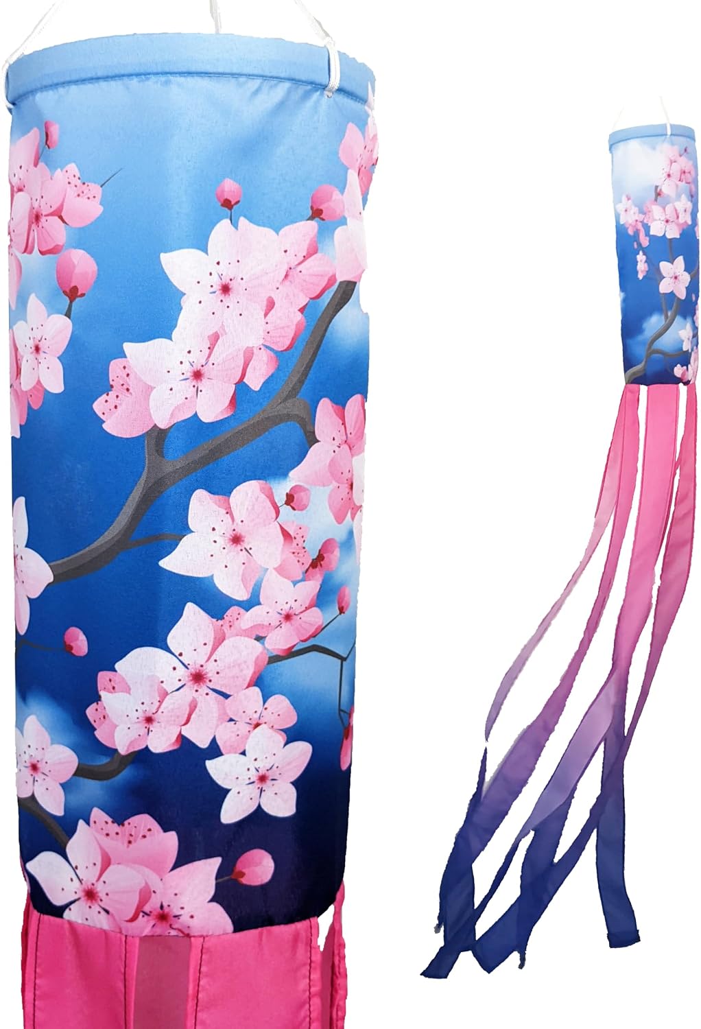 Manguito viento flores cerezo 60pulg para exteriores