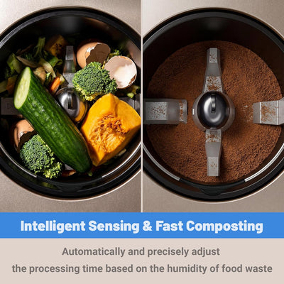 Compostador eléctrico para cocina sin olor de 3.2L con pantalla LED