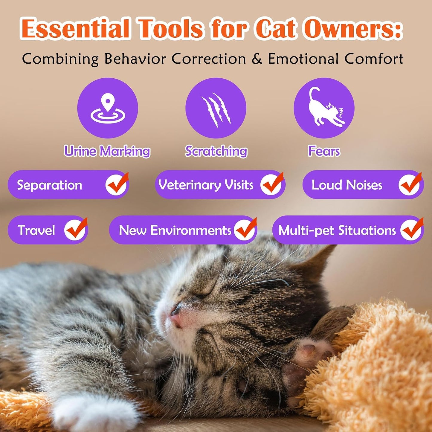 Spray repelente y calmante para gatos 1.7oz pack 2