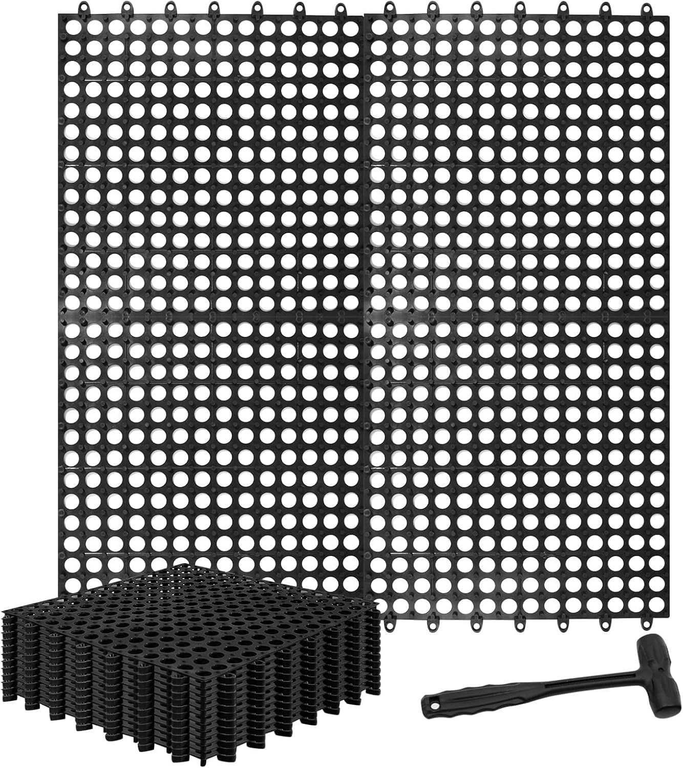 Set 15 baldosas garaje 12x12pulg antideslizantes