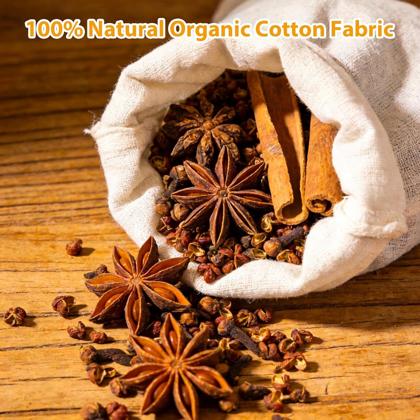 Bolsas reutilizables para té suelto 4x6 y 6x8 pulg 30uds