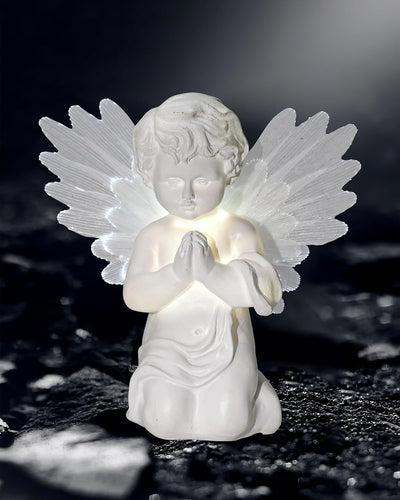 Luz Ángel Querubín Fibra Óptica 7.1'' Regalo Condolencias